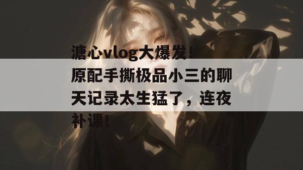 溏心vlog大爆发!原配手撕极品小三的聊天记录太生猛了,连夜补课!